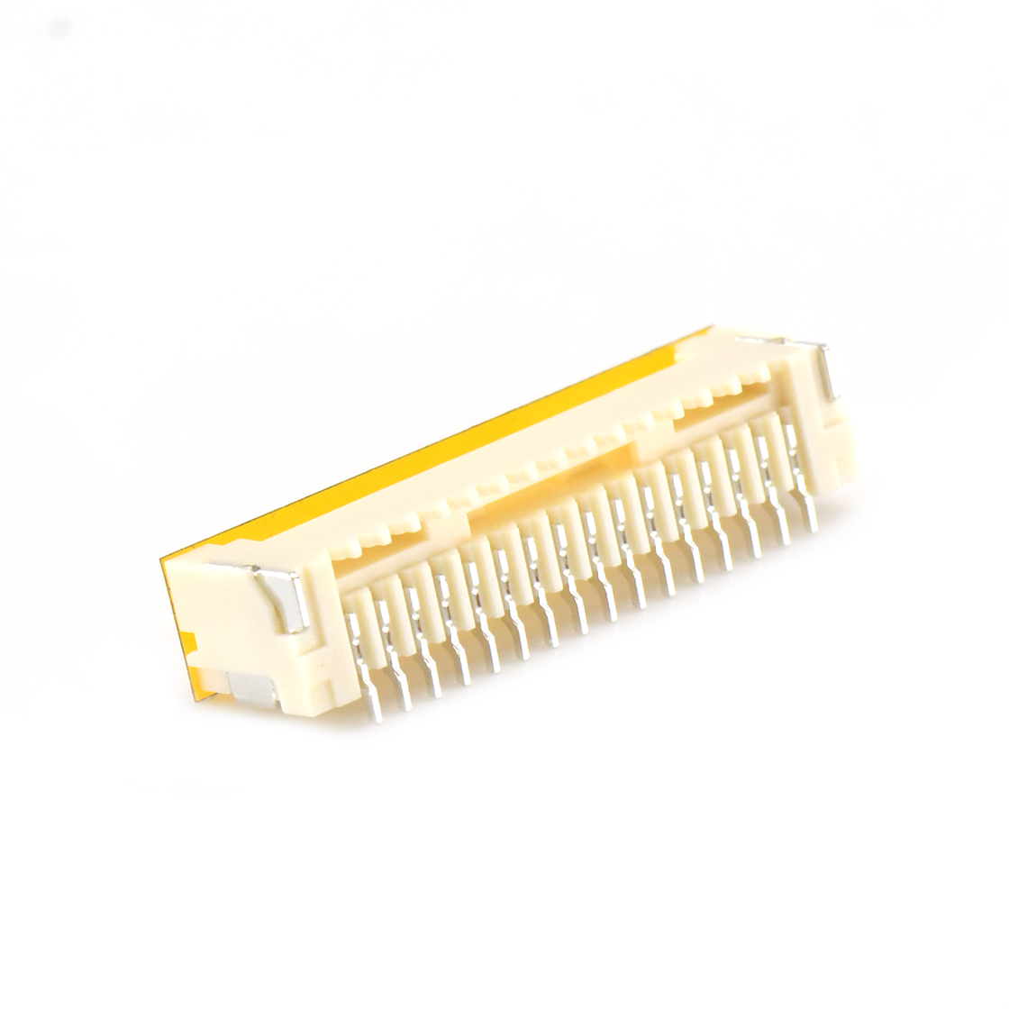 Pitch1.50mm 180°单排立贴 Wafer 无LOGO 16Pin 本色 镀亮锡