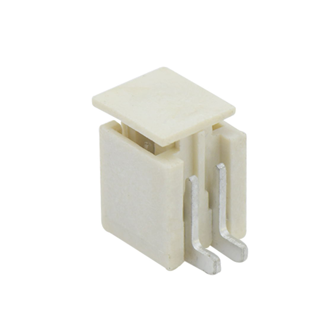 Pitch 1.50mm 180°单排立贴带扣 Wafer 2Pin 本色 镀雾锡