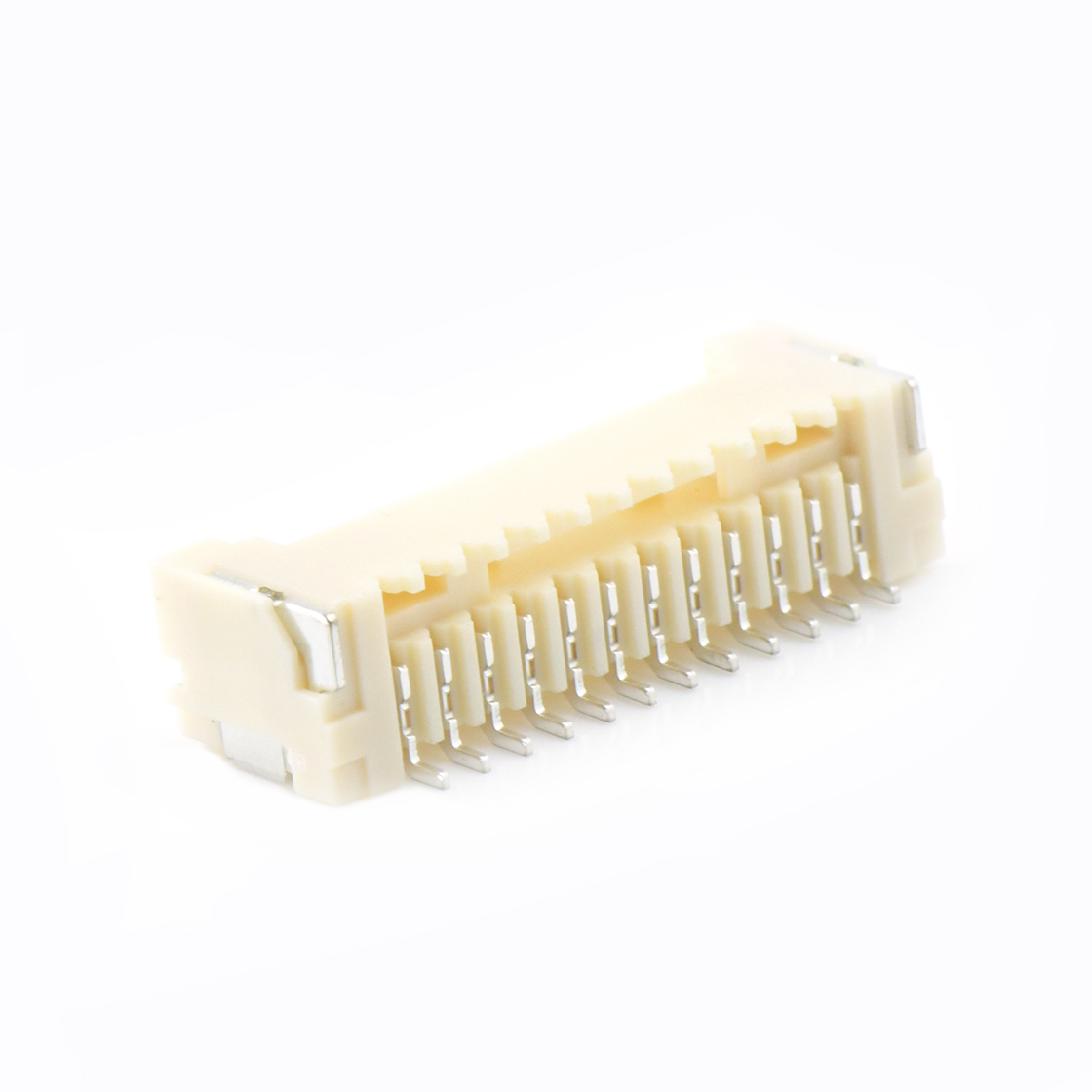 Pitch1.50mm 90°单排卧贴 Wafer 无LOGO 12Pin 本色 镀亮锡
