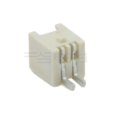 Pitch 1.50mm 90°单排卧贴带扣 2Pin 本色 镀雾锡
