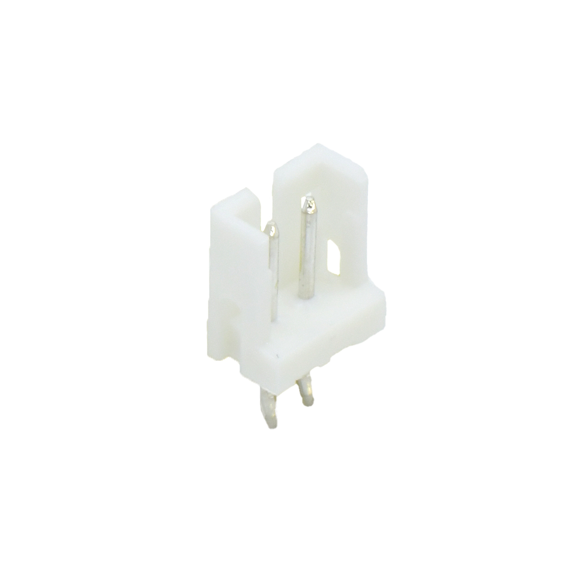 Pitch 2.00mm 180° 单排立插打外K Wafer 2pin 本色 镀亮锡