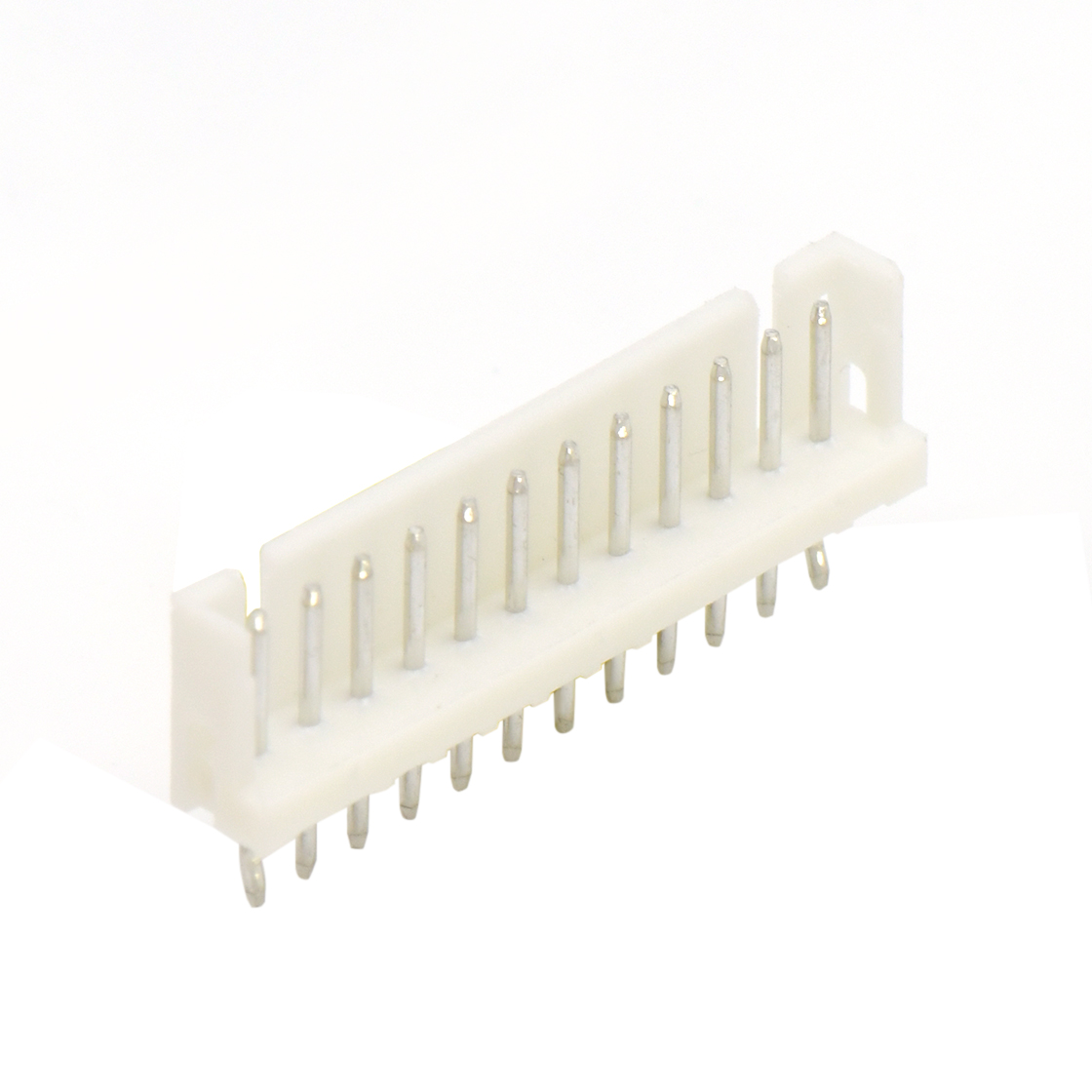 Pitch 2.00mm 180° 单排立插打外K Wafer 12pin 本色 镀亮锡