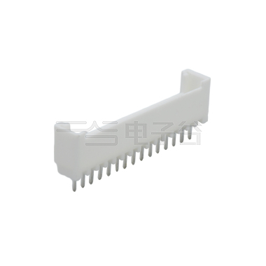 Pitch 2.00mm 180°单排立插 Wafer PA66 15pin 本色 镀亮锡