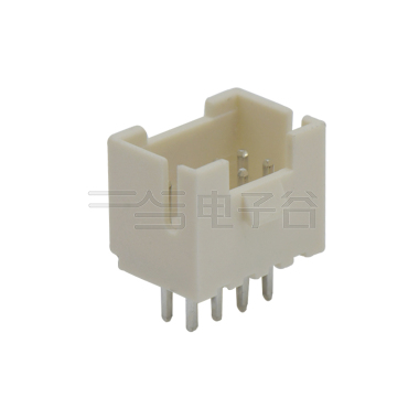 Pitch 2.00mm 180°双排DIP型 Wafer PA46 2x4pin 米黄色 镀亮锡