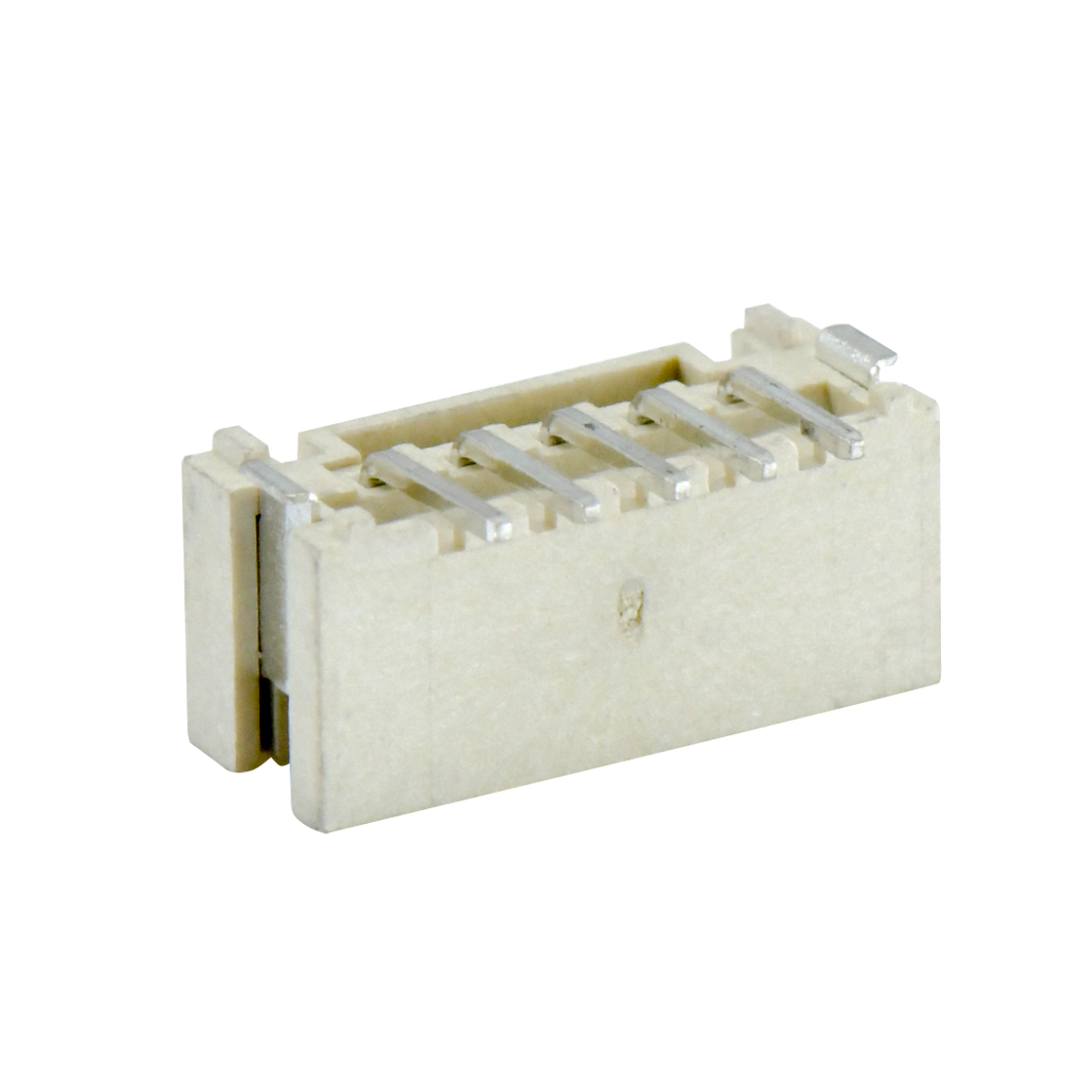 Pitch 2.00mm 180°单排立贴 Wafer 5pin 米黄色 镀亮锡