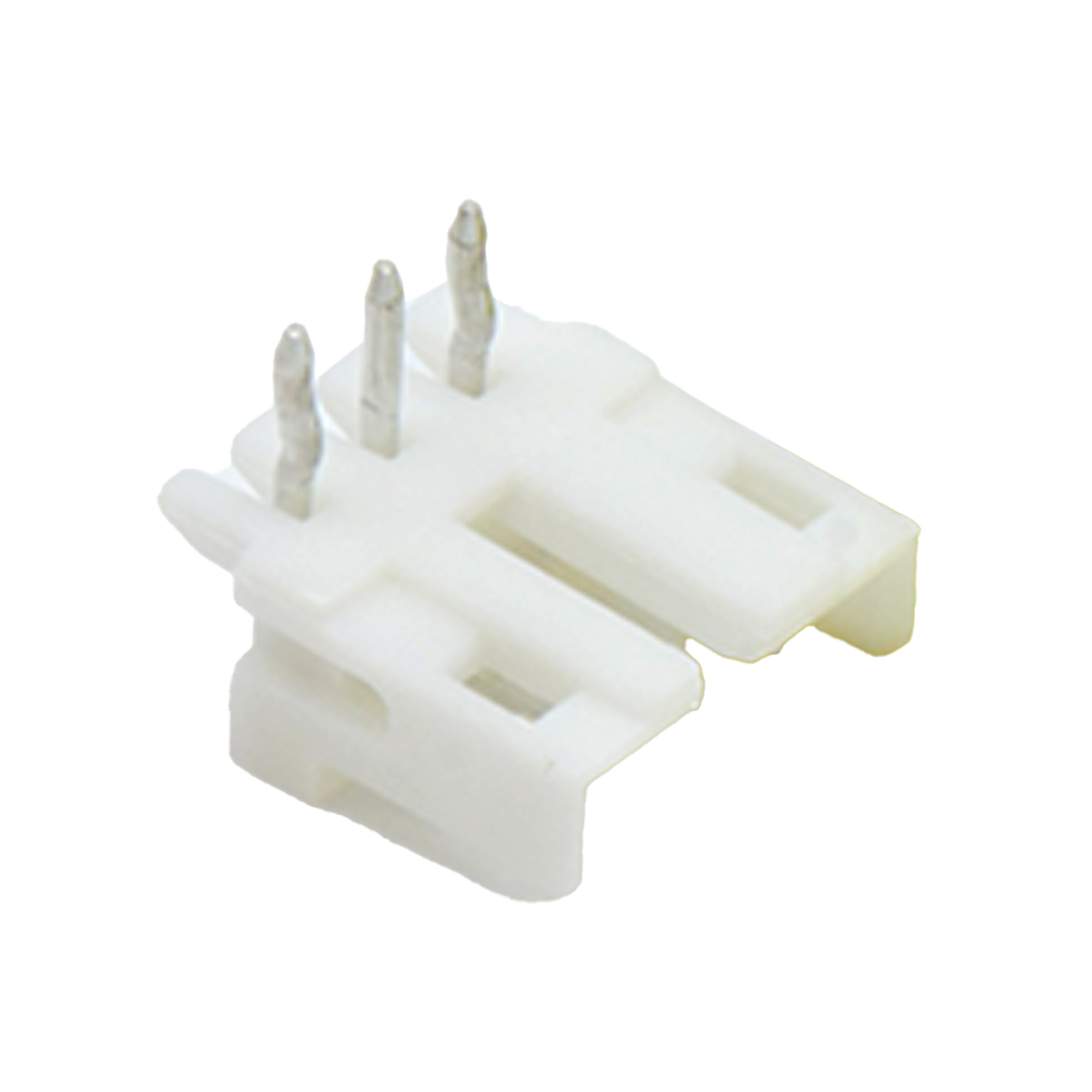 Pitch 2.00mm 90°单排卧插打外K Wafer 3pin 本色 镀亮锡