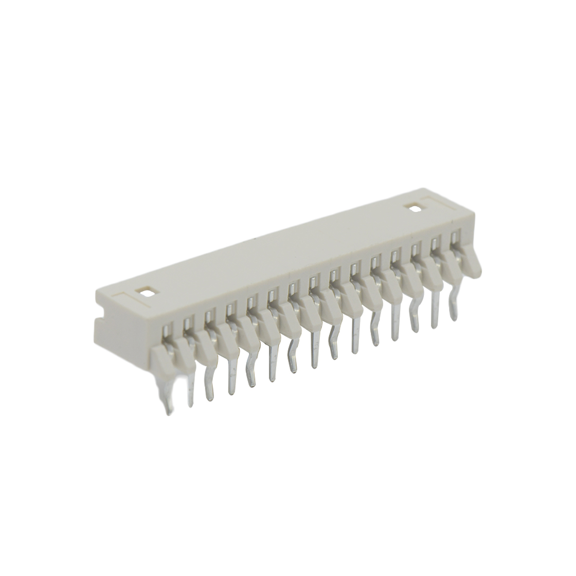 Pitch2.00mm 90° 单排卧插打外K Wafer 15Pin 本色 镀亮锡