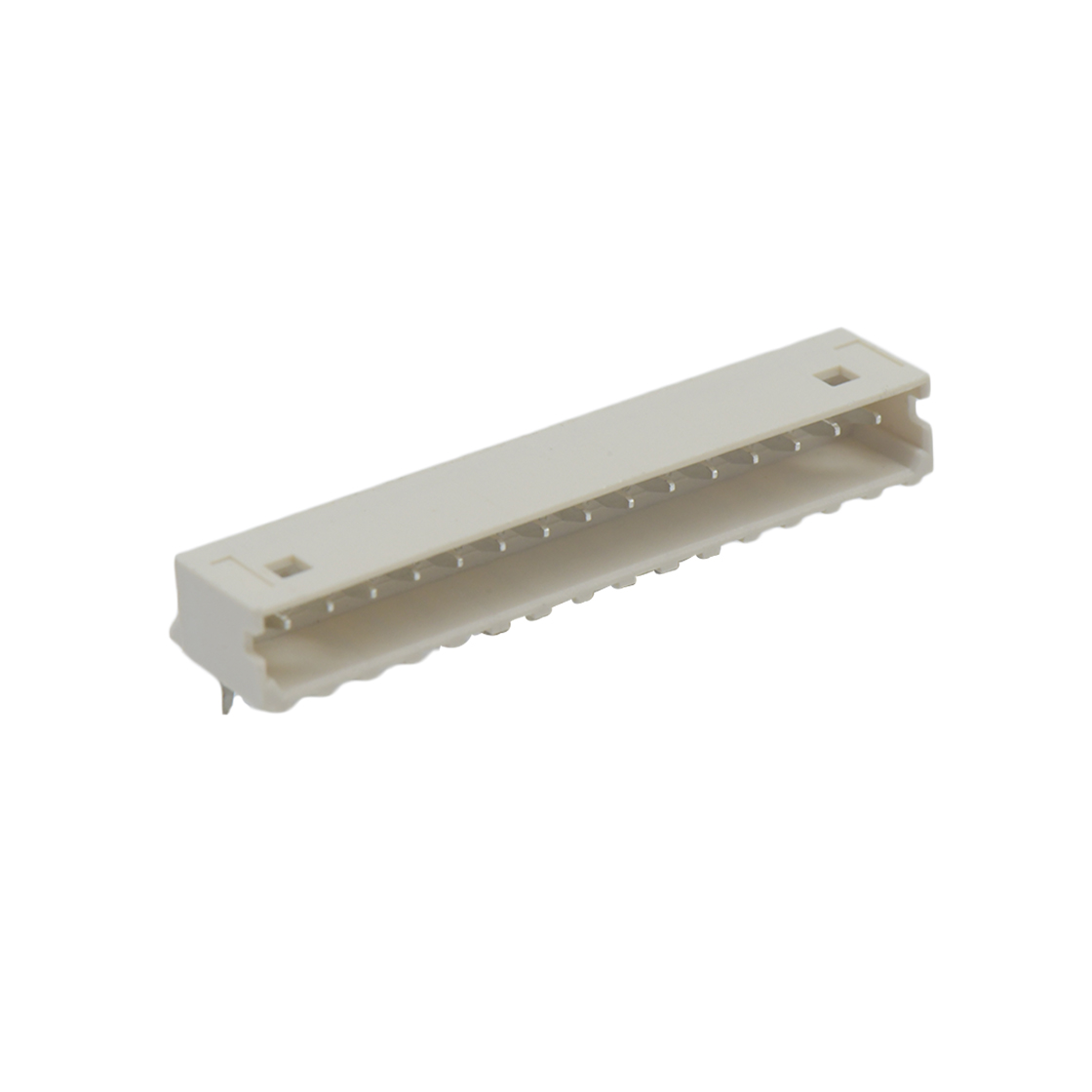 Pitch2.00mm 90° 单排卧插打外K Wafer 15Pin 本色 镀亮锡