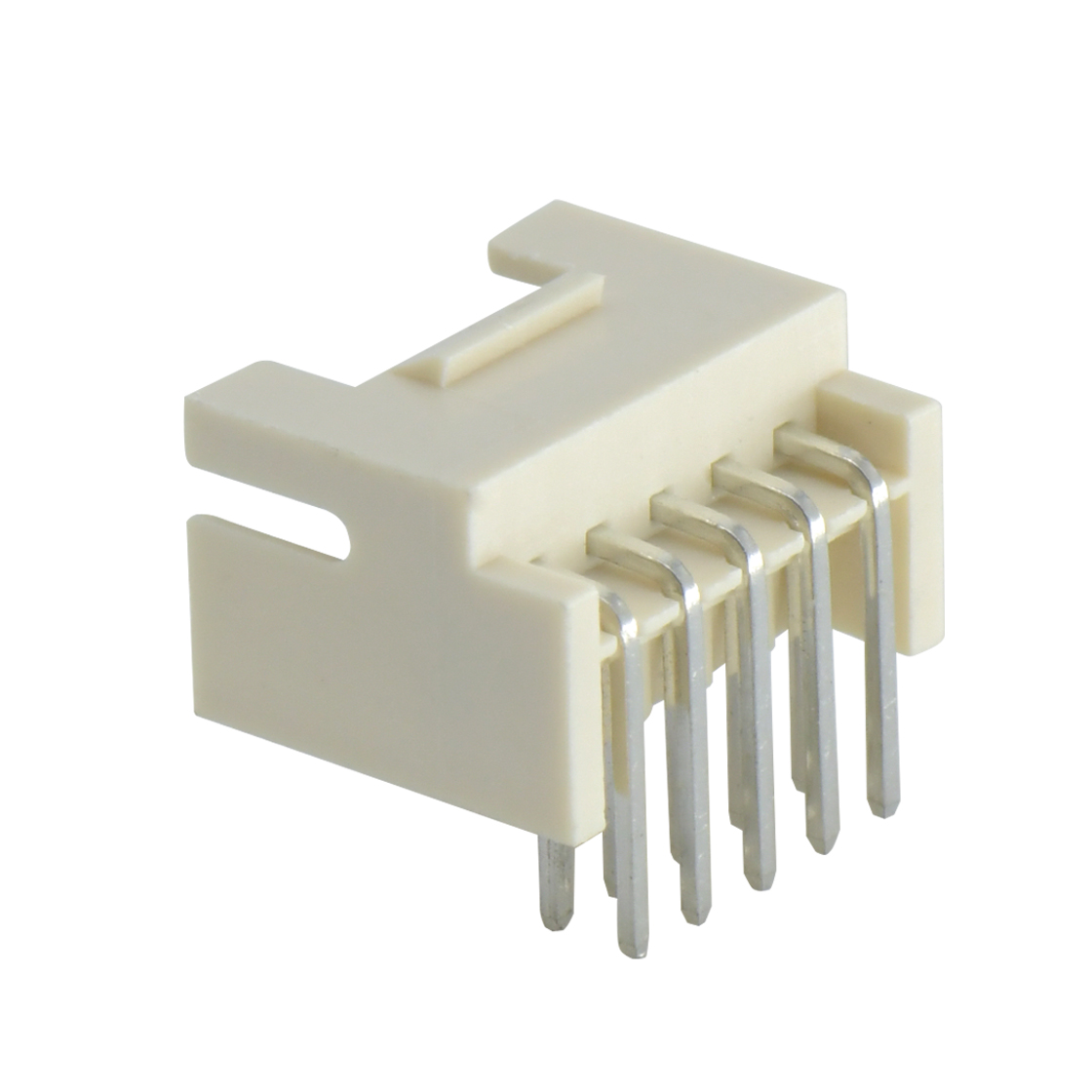 Pitch 2.0mm 90° 双排带定位弯针 Wafer 2X5Pin 本色 镀亮锡