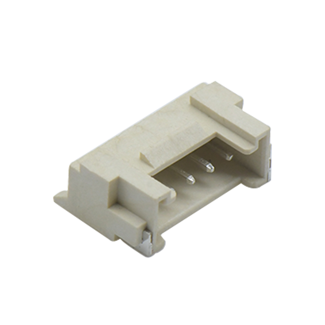 Pitch 2.0mm 90°单排卧贴 Wafer LCP 5pin 米黄色 镀亮锡
