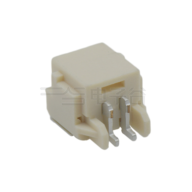 Pitch2.00mm 90°单排卧贴Wafer PA9T有卤 2Pin 本色 镀雾锡