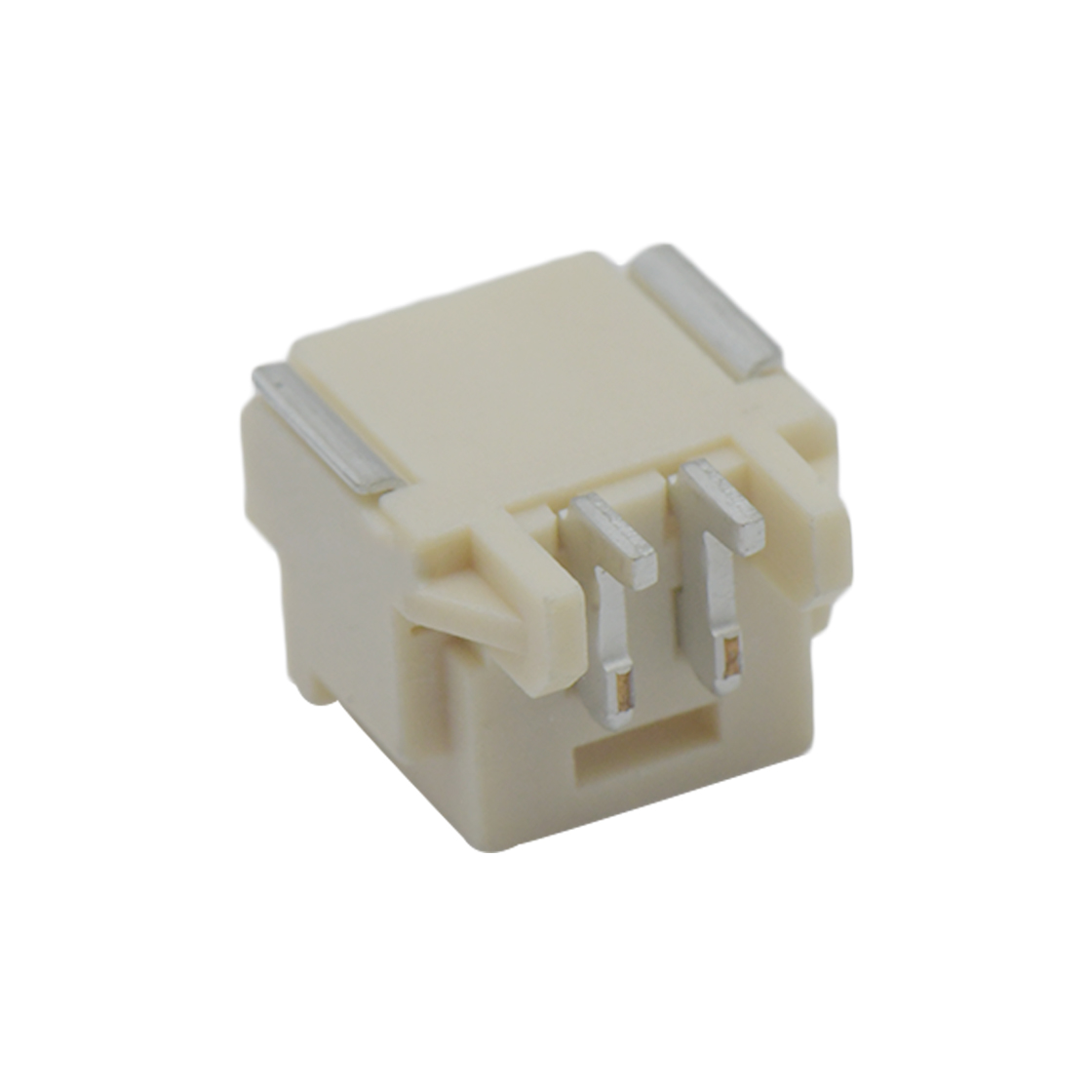 Pitch2.00mm 90°单排卧贴Wafer PA9T有卤 2Pin 本色 镀雾锡