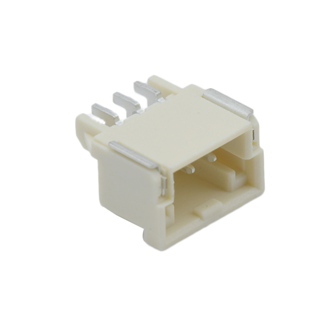 Pitch2.00mm 90°单排卧贴Wafer PA9T有卤 3Pin 本色 镀雾锡