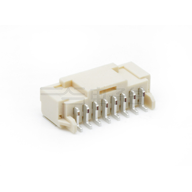 Pitch2.00mm 90°单排卧贴Wafer PA9T有卤 8Pin 本色 镀雾锡