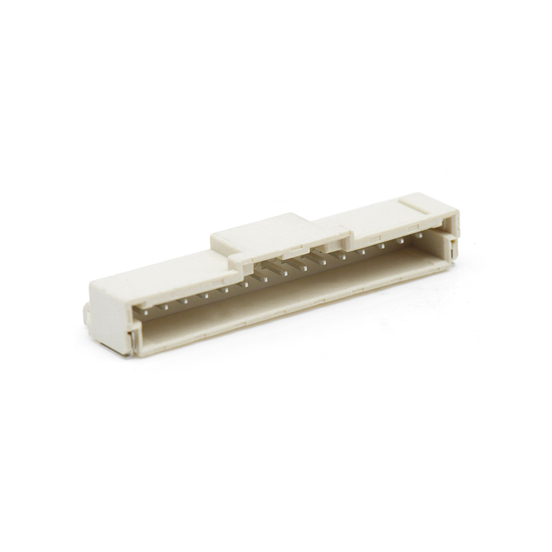 Pitch2.00mm 90°单排卧贴Wafer PA9T有卤 15Pin 本色 镀雾锡