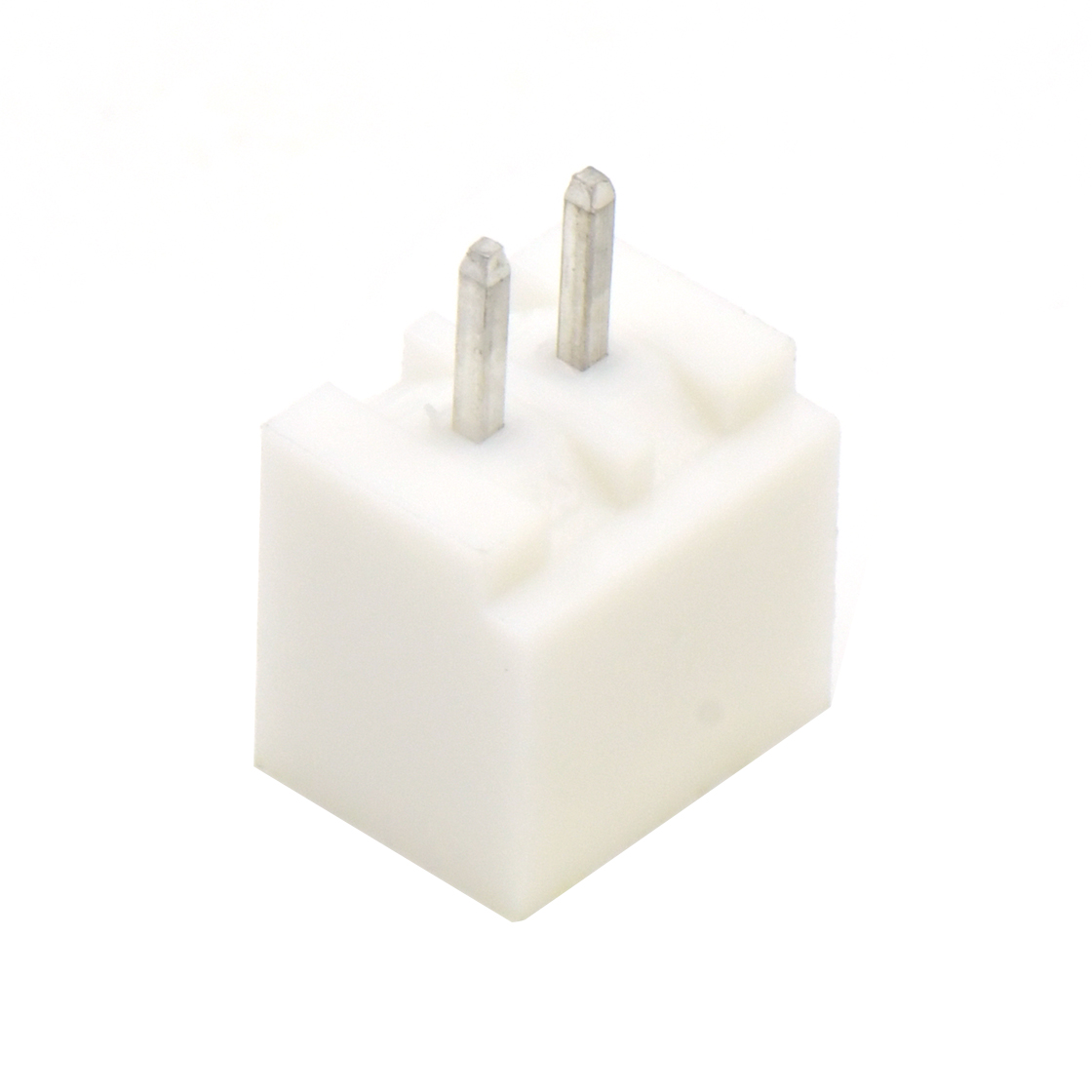 Pitch2.50mm 180°单排立插带扣Wafer 2Pin 本色 镀亮锡