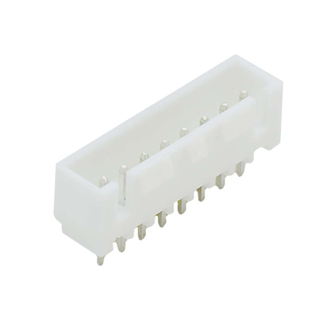Pitch2.50mm 180°单排立插带扣Wafer 8Pin 本色 镀亮锡