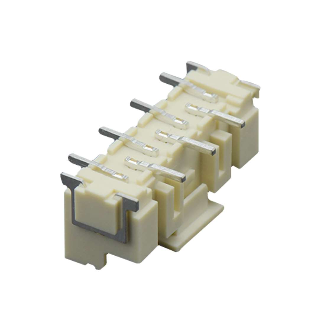 Pitch 2.50mm 180° 单排立贴带扣 带吸附盖 Wafer卷装 7Pin 本色 镀雾锡