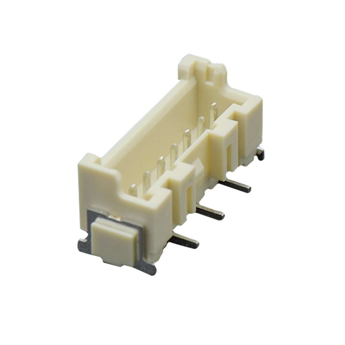 Pitch 2.50mm 180° 单排立贴带扣 带吸附盖 Wafer卷装 7Pin 本色 镀雾锡