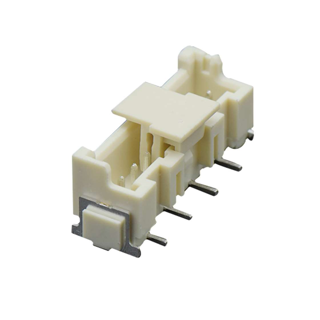 Pitch 2.50mm 180° 单排立贴带扣 带吸附盖 Wafer卷装 8Pin 本色 镀雾锡