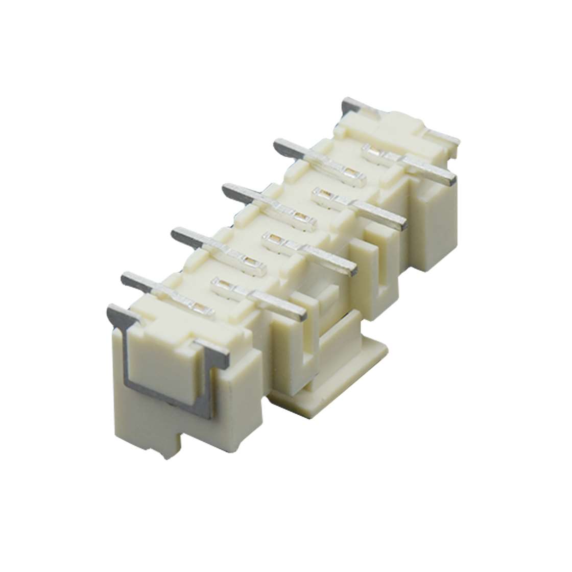 Pitch 2.50mm 180° 单排立贴带扣 带吸附盖 Wafer卷装 8Pin 本色 镀雾锡