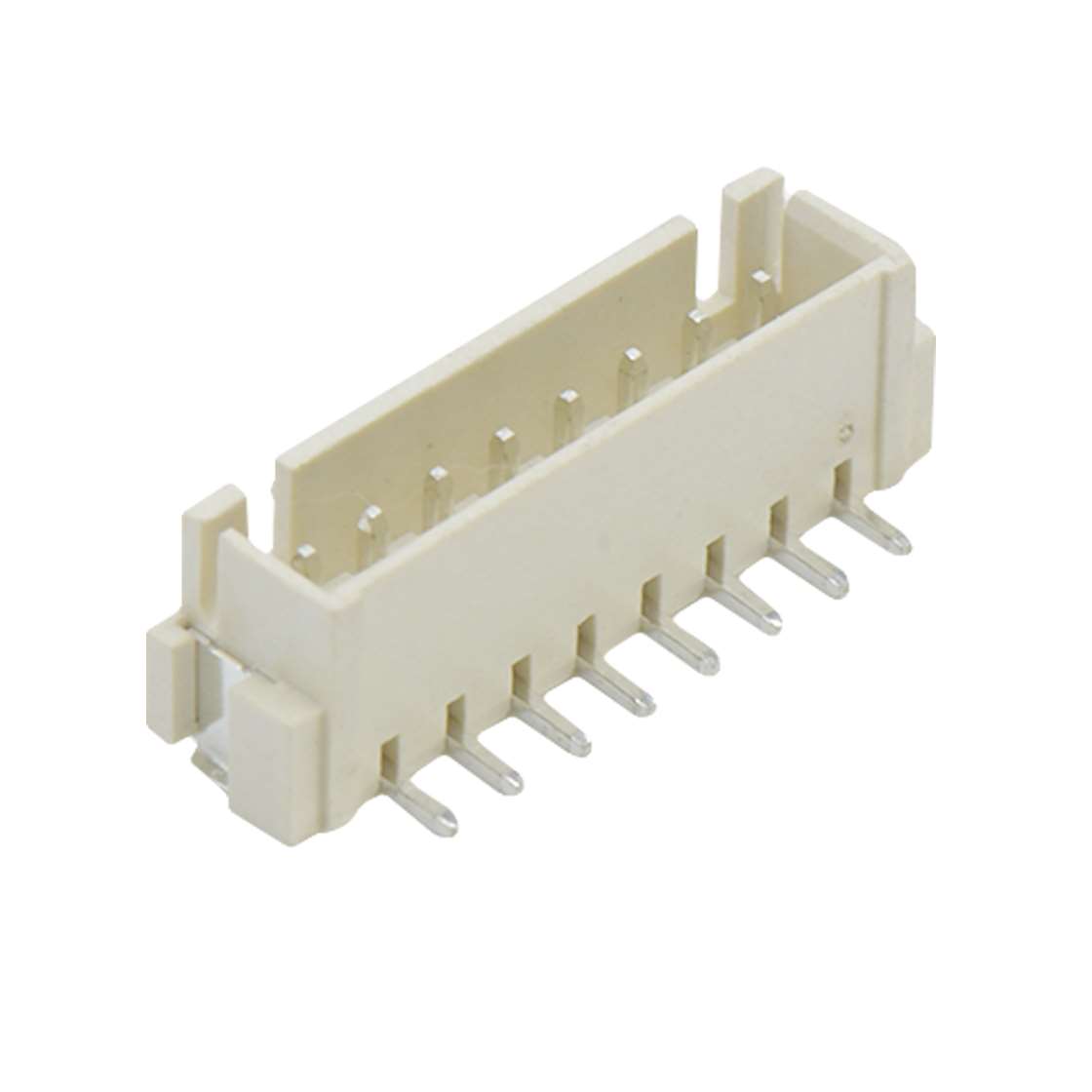 Pitch2.50mm 180°单排立贴 无卤Wafer 8Pin 本色 镀亮锡