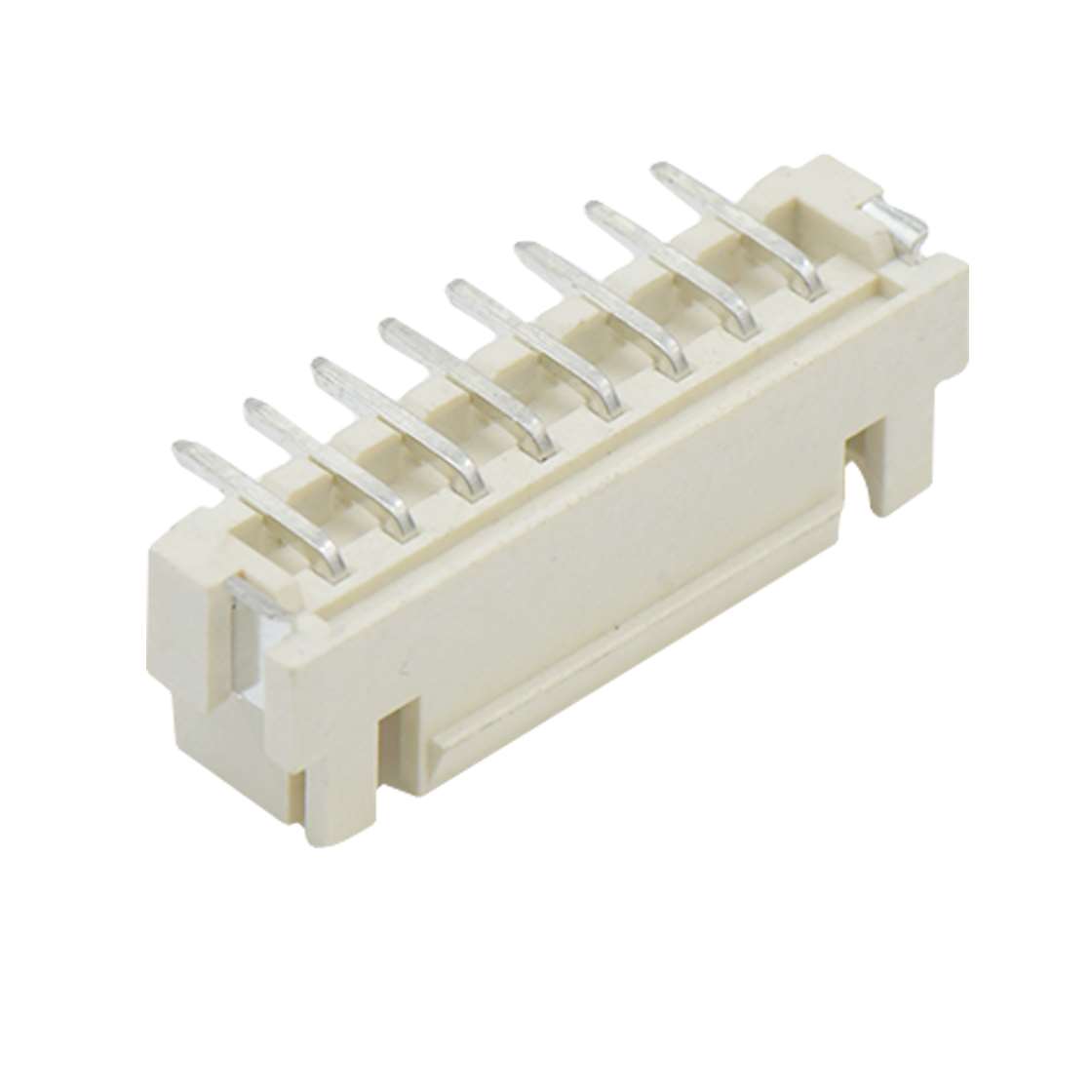 Pitch2.50mm 180°单排立贴 无卤Wafer 8Pin 本色 镀亮锡