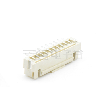 Pitch2.50mm 180°单排立贴 无卤Wafer 10Pin 本色 镀亮锡