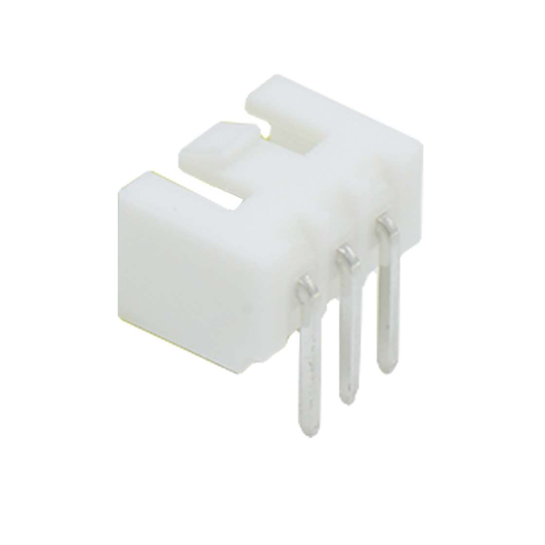 Pitch2.50mm 90°单排卧插带扣Wafer 3Pin 本色 镀亮锡