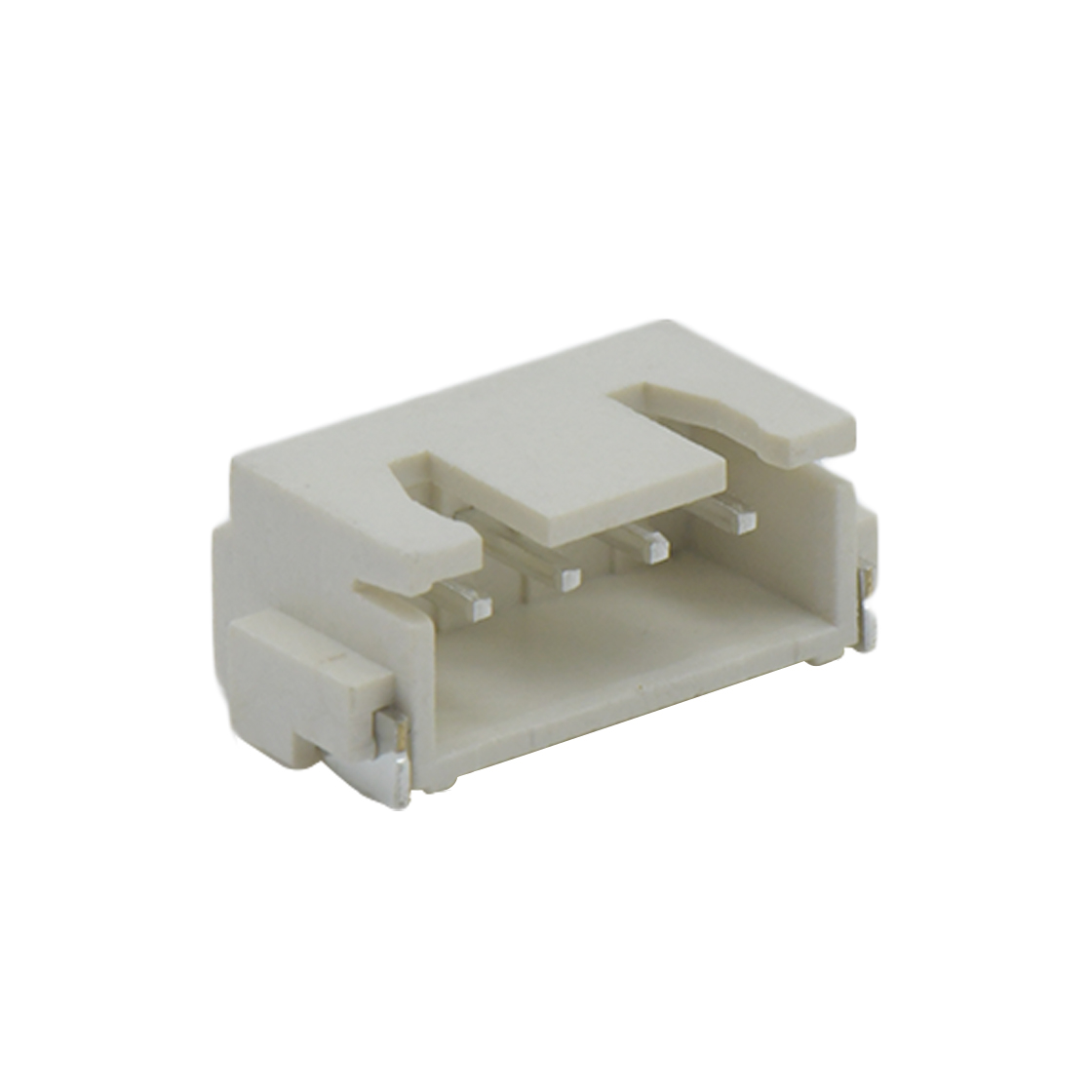 Pitch2.50mm 90°单排卧贴 Wafer 3Pin 米黄色 镀亮锡