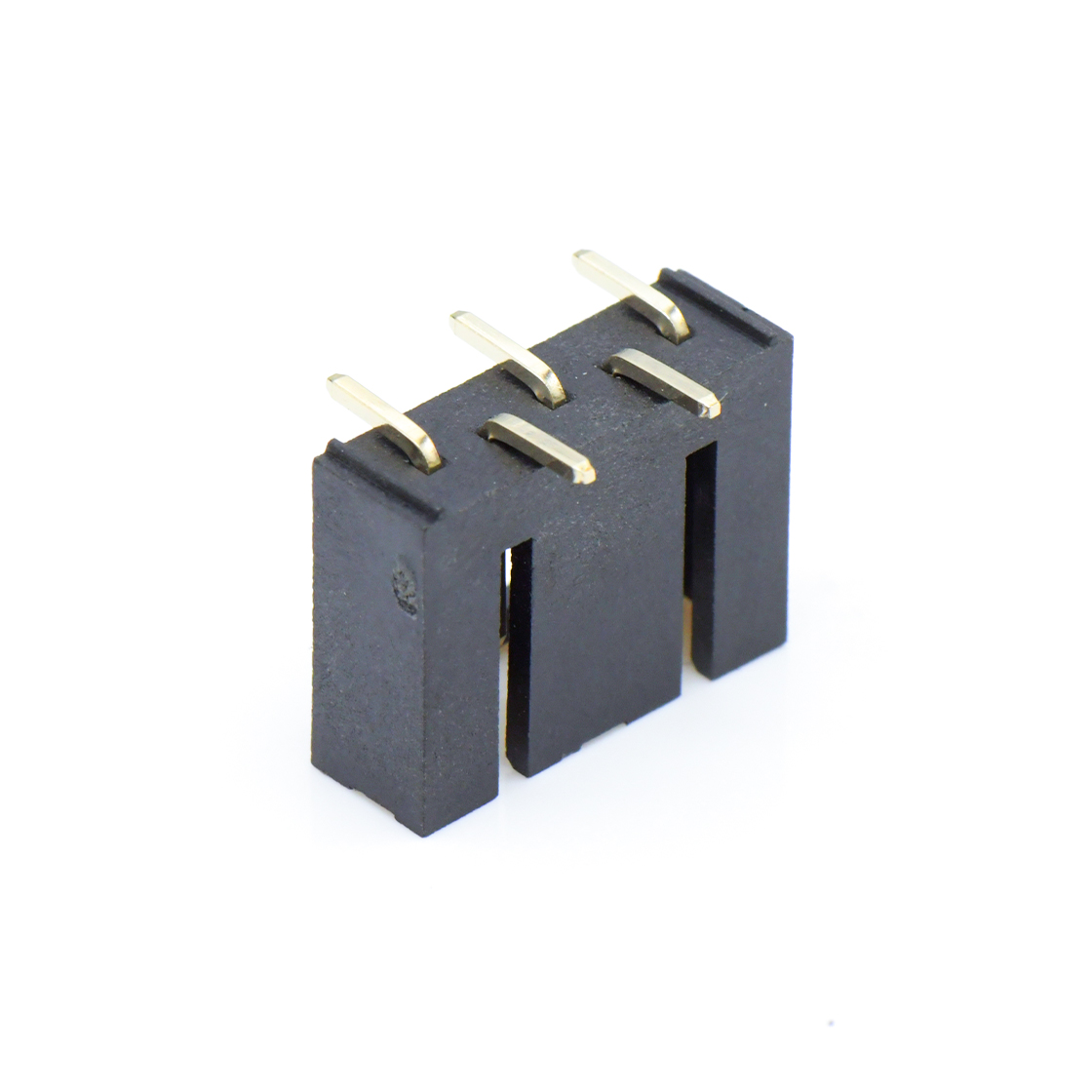 Pitch 2.54mm 180° 立贴带扣 Wafer PA9T 5Pin 黑色 镀全金Gold Flash