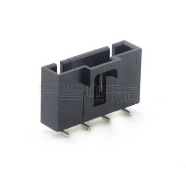 Pitch 2.54mm 180° 立贴带扣 Wafer PA9T 7Pin 黑色 镀全金Gold Flash