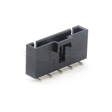 Pitch 2.54mm 180° 立贴带扣 Wafer PA9T 9Pin 黑色 镀全金Gold Flash