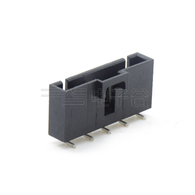 Pitch 2.54mm 180° 立贴带扣 Wafer LCP无卤 9Pin 黑色 镀全金Gold Flash