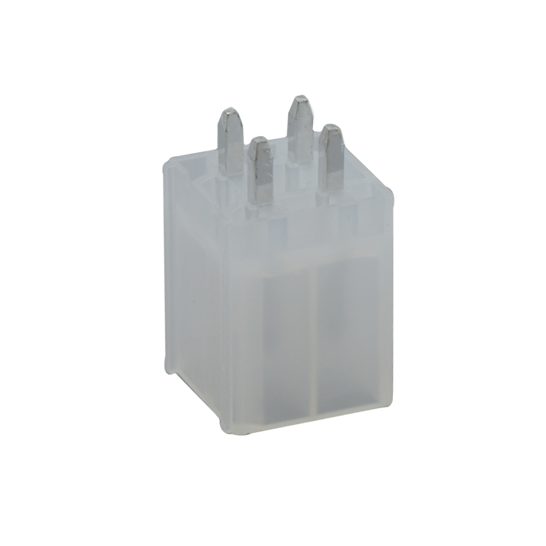 Pitch 4.2mm 双排 180°DIP Wafer 实心针 2X2Pin 本色 亮锡