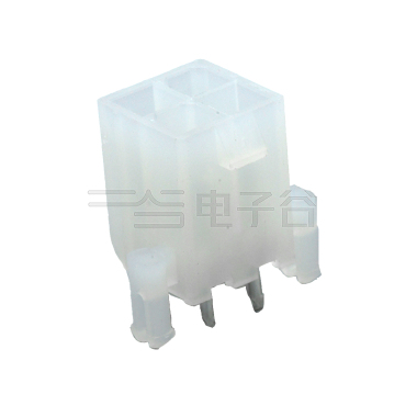 Pitch 4.2mm 双排 180°DIP Wafer 带双柱 空心针 2X2Pin 本色 亮锡