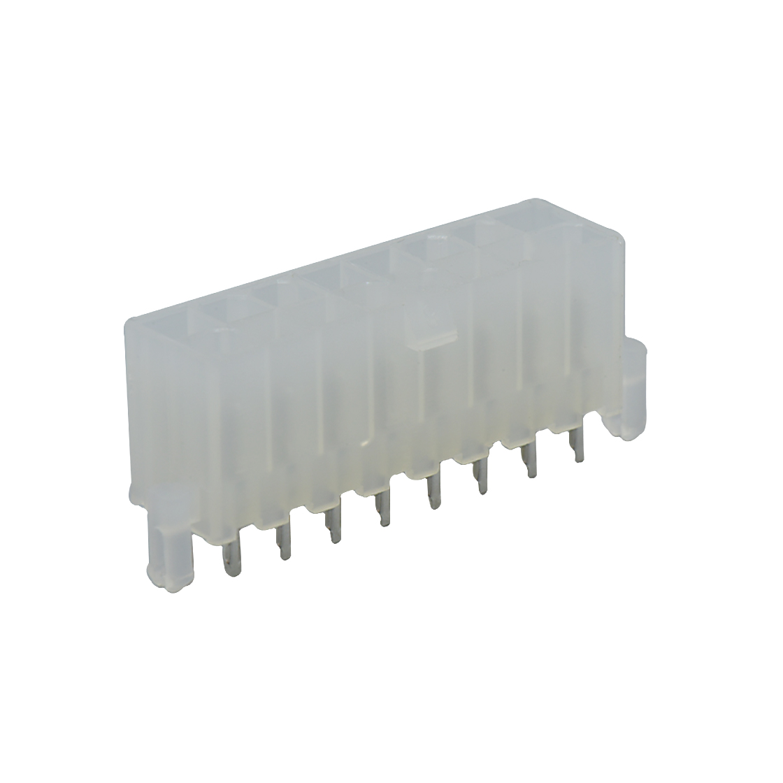 Pitch 4.2mm 双排 180°DIP Wafer 带双柱 空心针 2X8Pin 黑色 亮锡