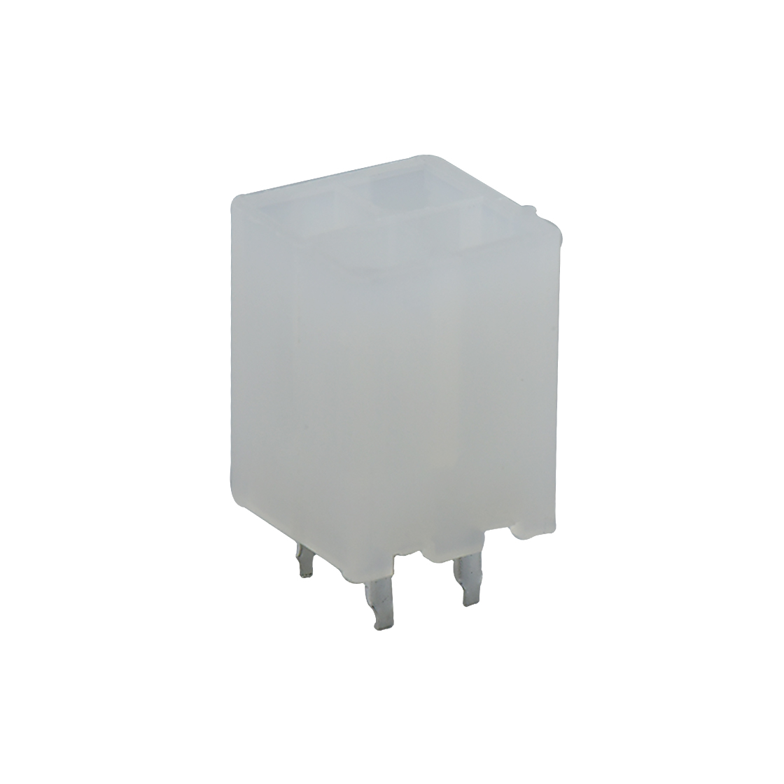 Pitch 4.2mm 双排 180°DIP Wafer 空心针 2X2Pin PA66,94V-2 本色(透明) 亮锡