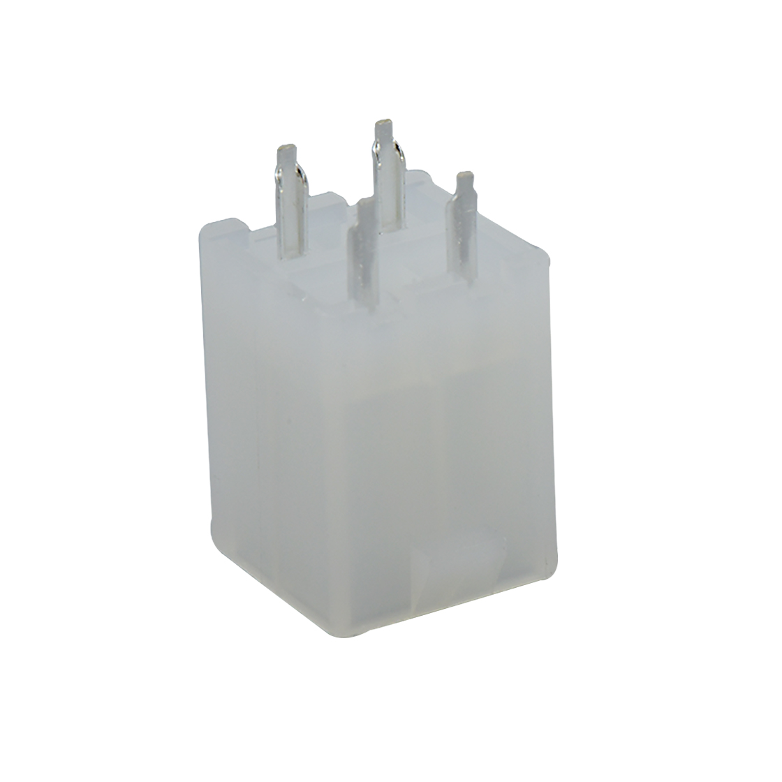 Pitch 4.2mm 双排 180°DIP Wafer 空心针 2X2Pin PA66,94V-2 本色(透明) 亮锡