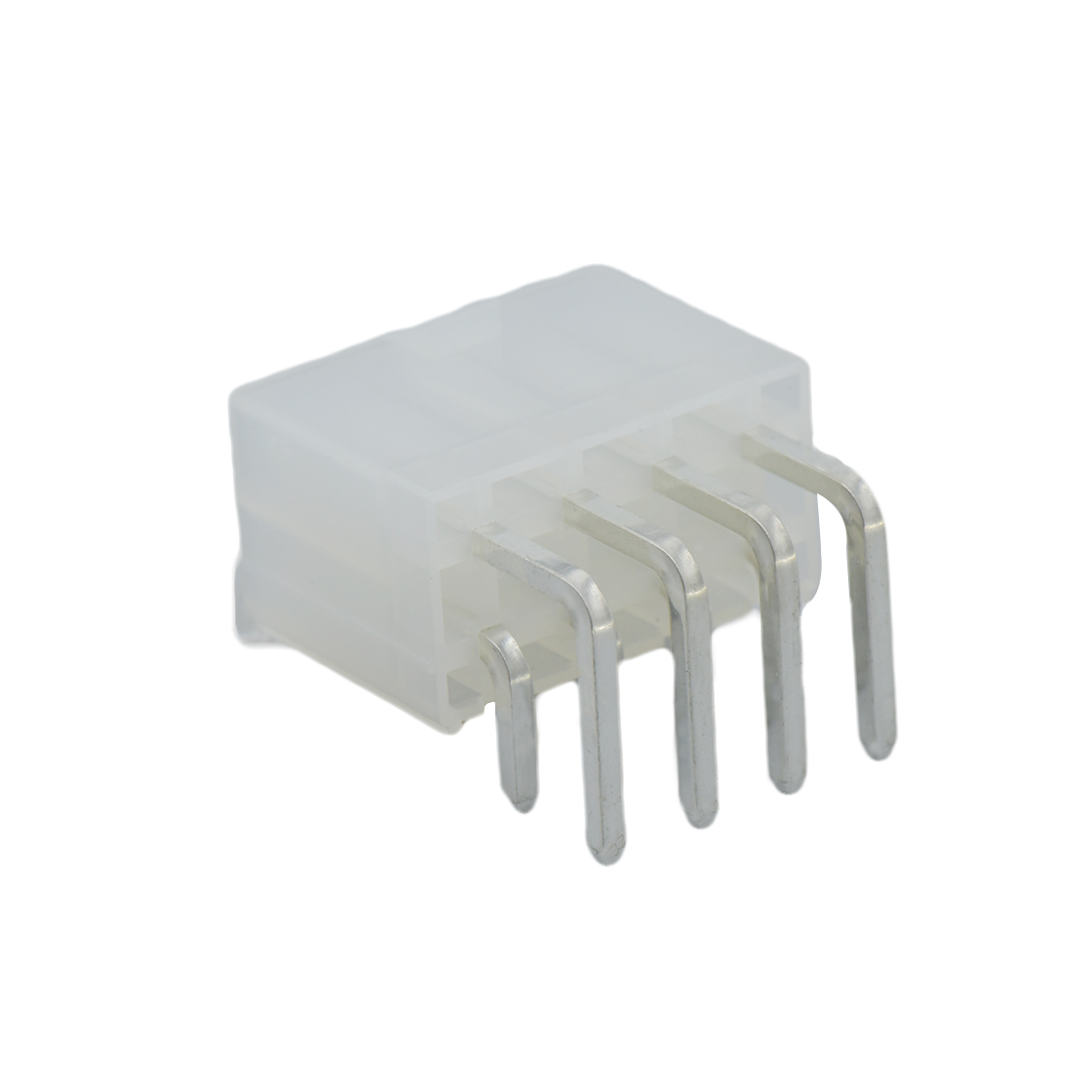 Pitch 4.2mm 双排 90°DIP Wafer 实心针 2X4Pin 本色 亮锡