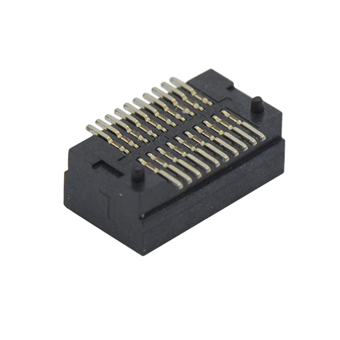 Board to Board Pitch0.5 H3.0mm双槽双排 SMT型母座 20Pin 黑色 Gold flash