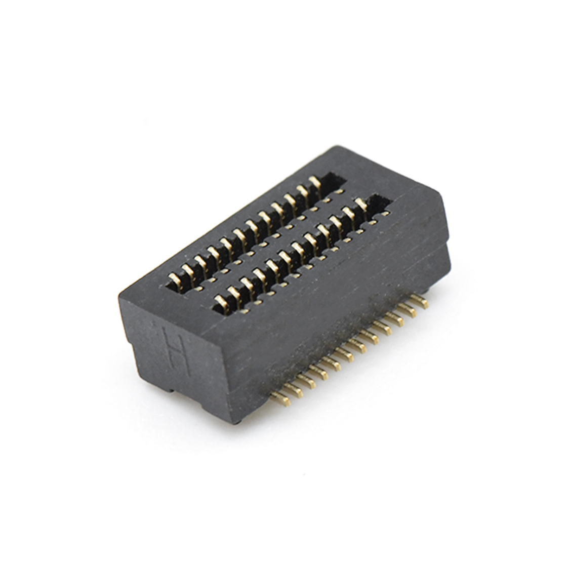Board to Board Pitch0.5 H3.0mm双槽双排 SMT型母座 24Pin 黑色 Gold flash