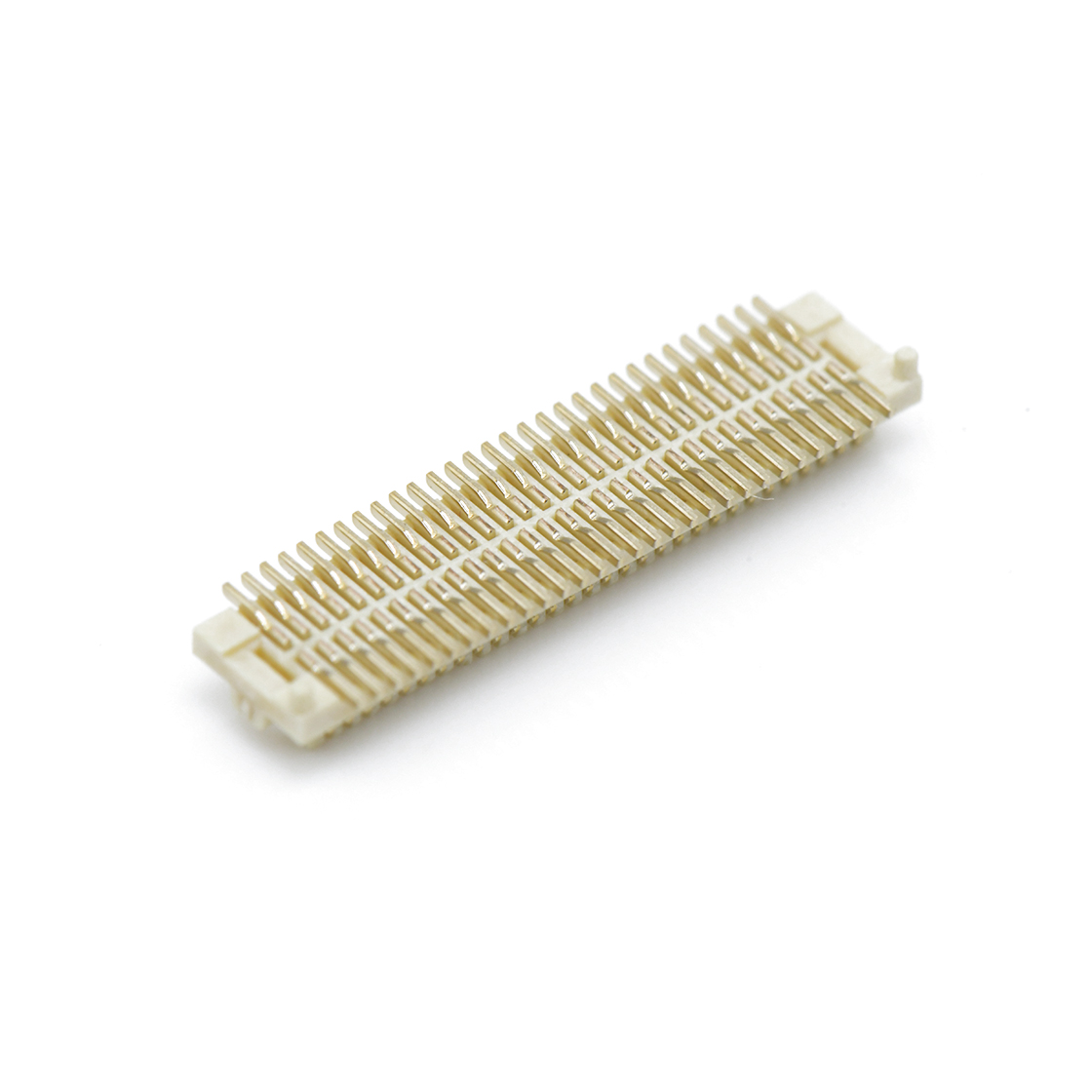 Board to Board Pitch0.5mm H2.1mm 双排立贴带柱公座 60Pin 白色 镀全金Gold flash