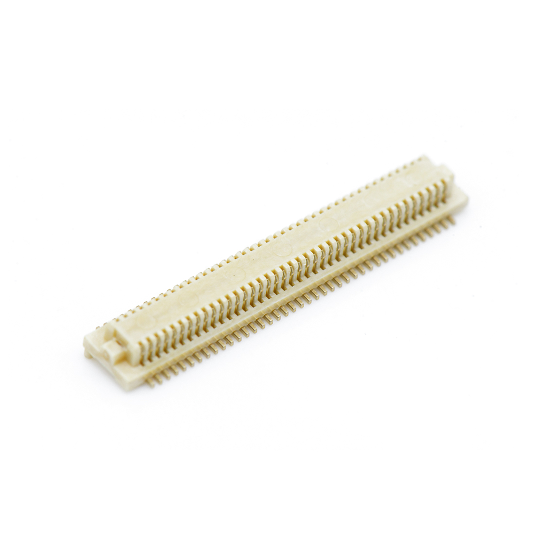 Board to Board Pitch0.5mm H2.1mm 双排立贴带柱公座 80Pin 白色 镀全金Gold flash
