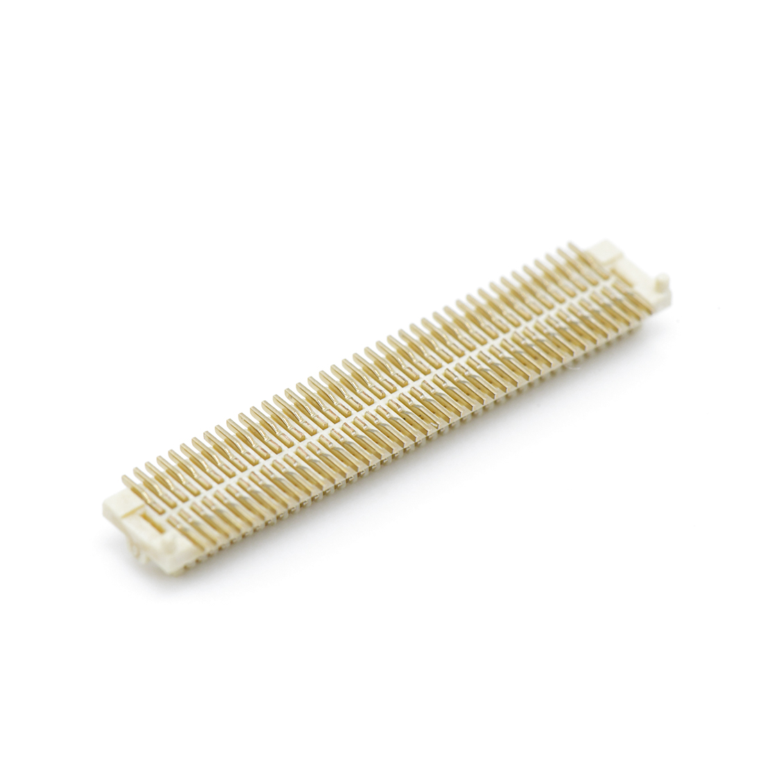 Board to Board Pitch0.5mm H2.1mm 双排立贴带柱公座 80Pin 白色 镀全金Gold flash
