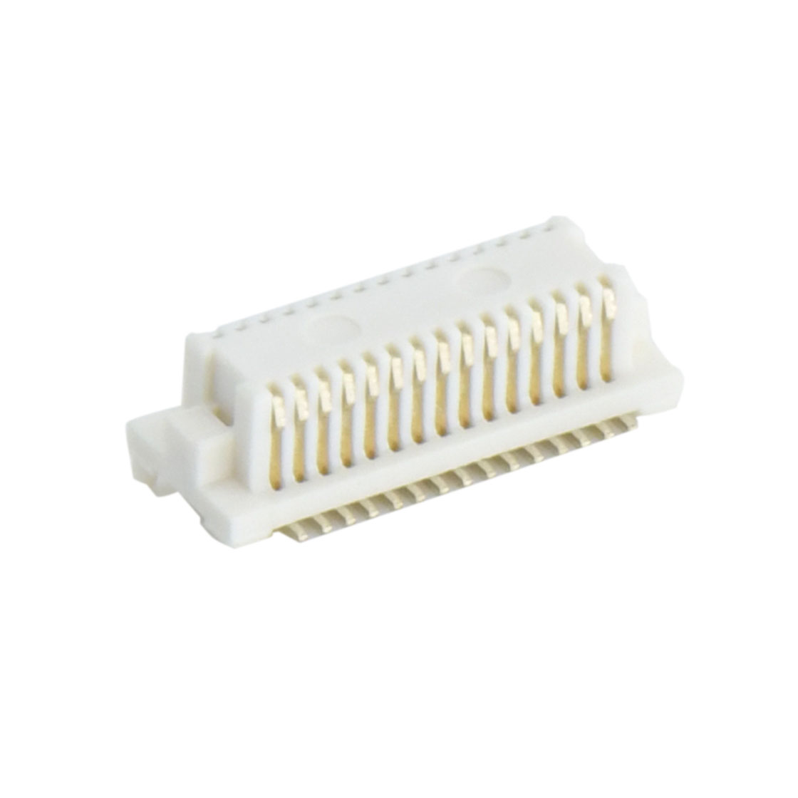 Board to Board Pitch0.5 单槽 H2.7 双排SMT型带柱公座 30Pin 白色 镀全金G/F