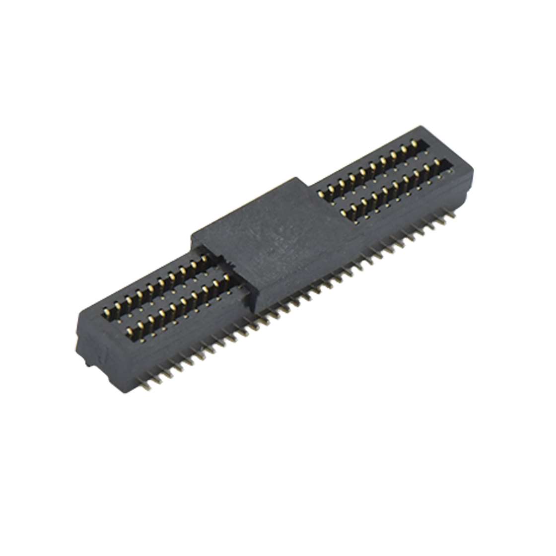 Board to Board Pitch0.8 双槽 H3.0 双排SMT型带柱母座 60Pin 黑色 Gold flash
