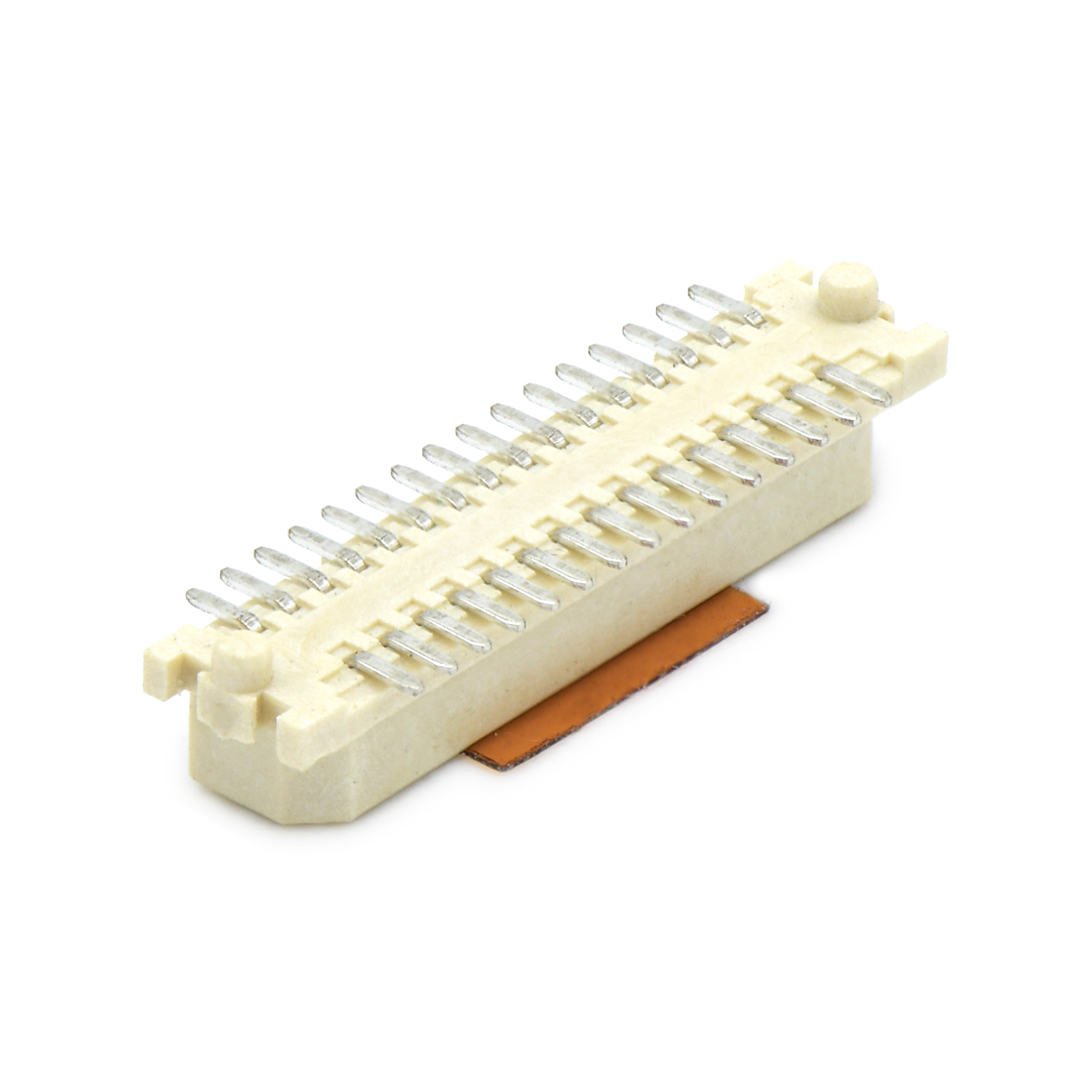 Board to Board Pitch1.0 H3.3mm单槽双排带定位柱无焊片 SMT型母座 31pin 白色 镀全金G/F