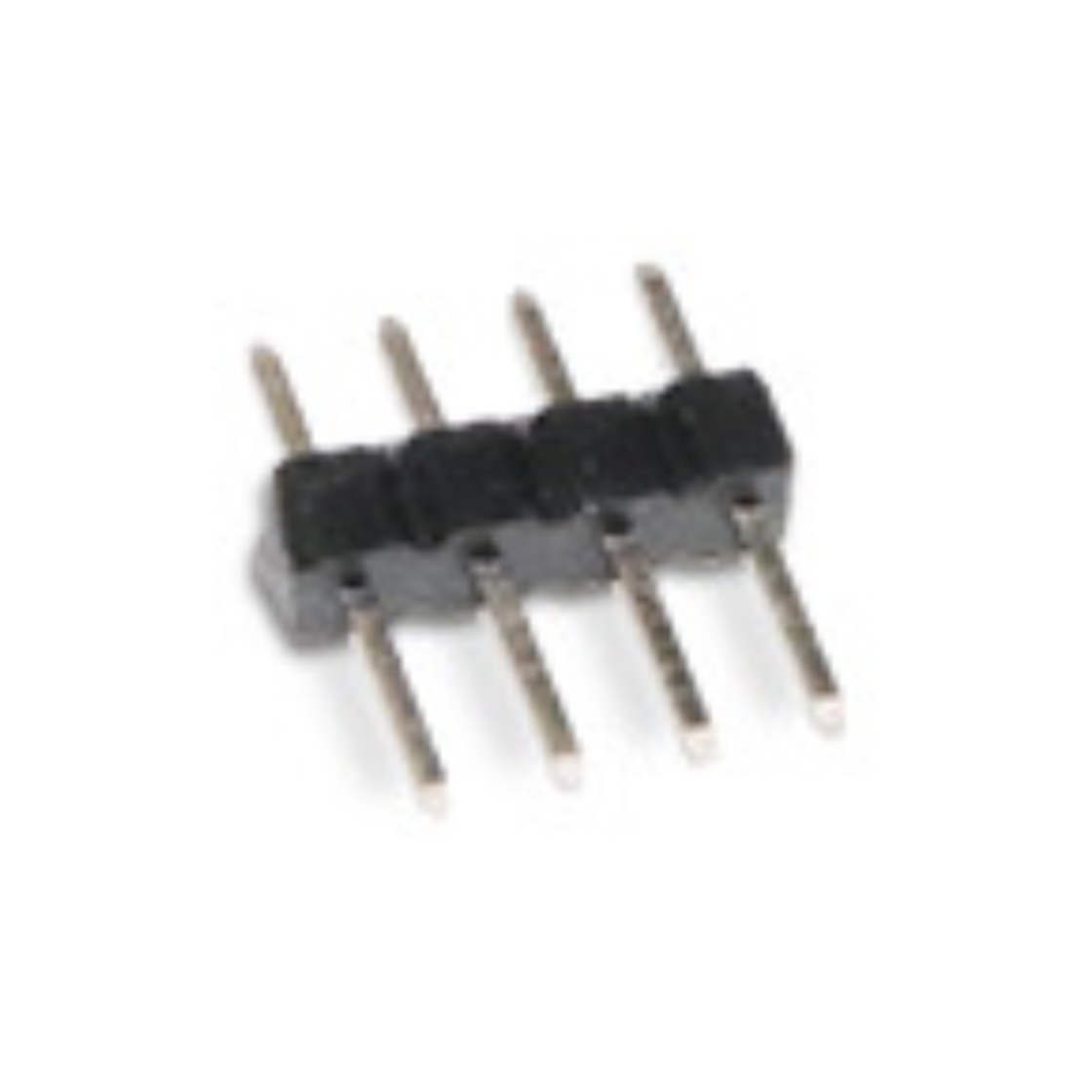 Pitch 1.27mm 180° 单排 DIP 排针 04Pin 黑色 镀全金G/F