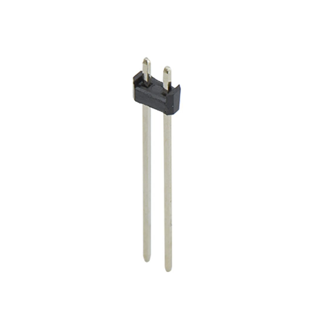 Pitch 2.00mm 180° 双排 DIP 单塑排针 L=12.6 2X01Pin 黑色 镀全金G/F